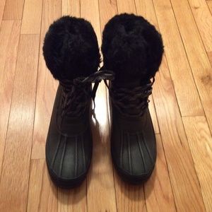 SPERRY Ladies Maritime Leather Black Boot